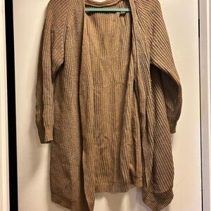 SHEIN Women's Brown Open-Front Cardigan